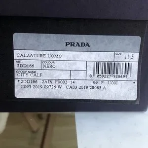 Prada | Shoes | Mens Prada Calzature Uomo Shoes Color Nero  display picture 1